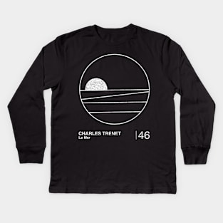 Charles Trenet / Minimalist Graphic Fan Artwork Design Kids Long Sleeve T-Shirt